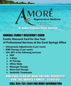 Amore Discount Card - Amore Regenerative Medicine and Anti Aging Protocols