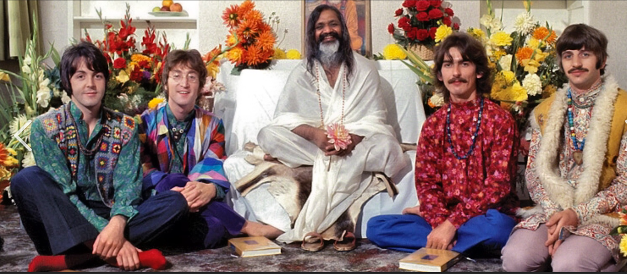 Maharishi Mahesh Yogi with The Beatles in India following their TM instruction. With the exception of possibly John Lennon, they all became lifelong TM meditators and promoters of the benefits.